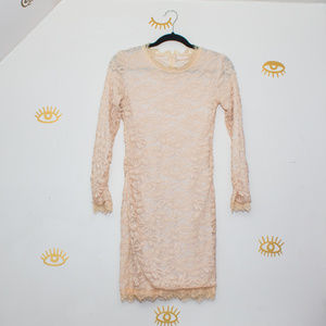 Cream/Ivory lace high neck dress Size S